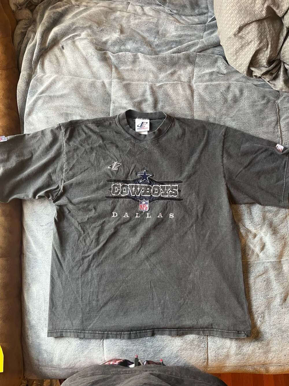Logo Athletic Dallas Cowboys NFL T-Shirt Black Vintage